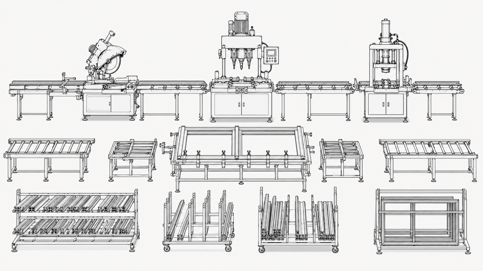 WONDEC aluminum door, window and profile machinery